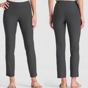 Eileen Fisher Washable Stretch Crepe Slim Ankle Pants in Graphite